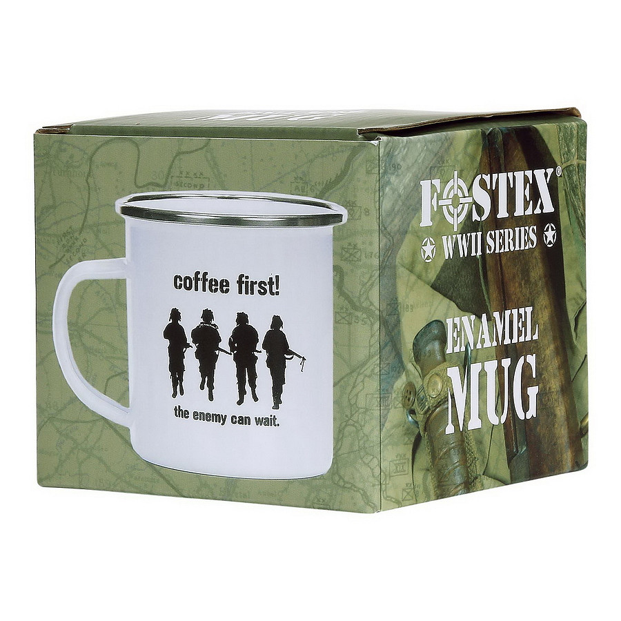 Fostex WWII Series Emaille mok Coffee First! - Afbeelding 7