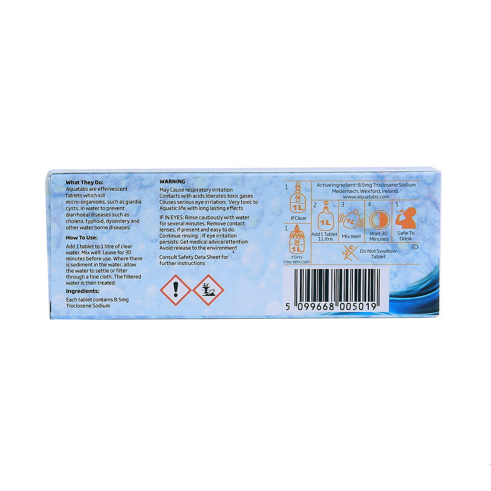 BCB water zuiverings tabletten per stuk (1 x 50 stuks) CR216 - Afbeelding 2