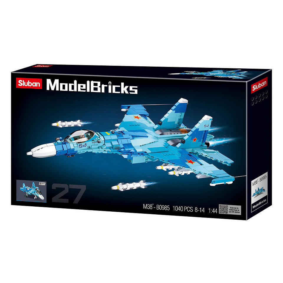 Sluban Sluban blue jet fighter M38-B0985 #16087 - Afbeelding 5