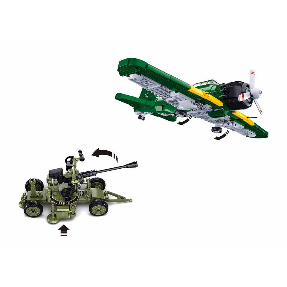 Sluban Sluban WWII A6M Zero M38-B1108 #16185 - Afbeelding 3