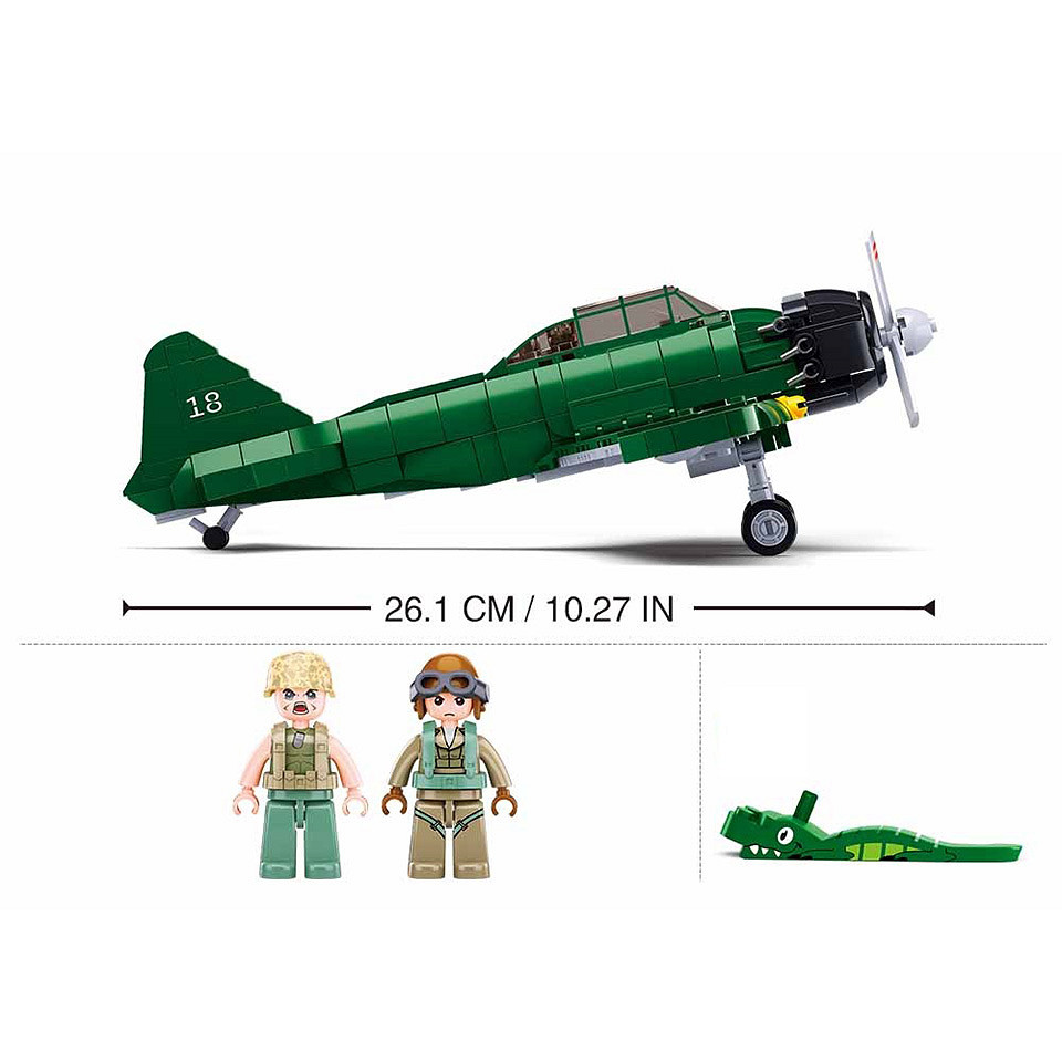 Sluban Sluban WWII A6M Zero M38-B1108 #16185 - Afbeelding 4