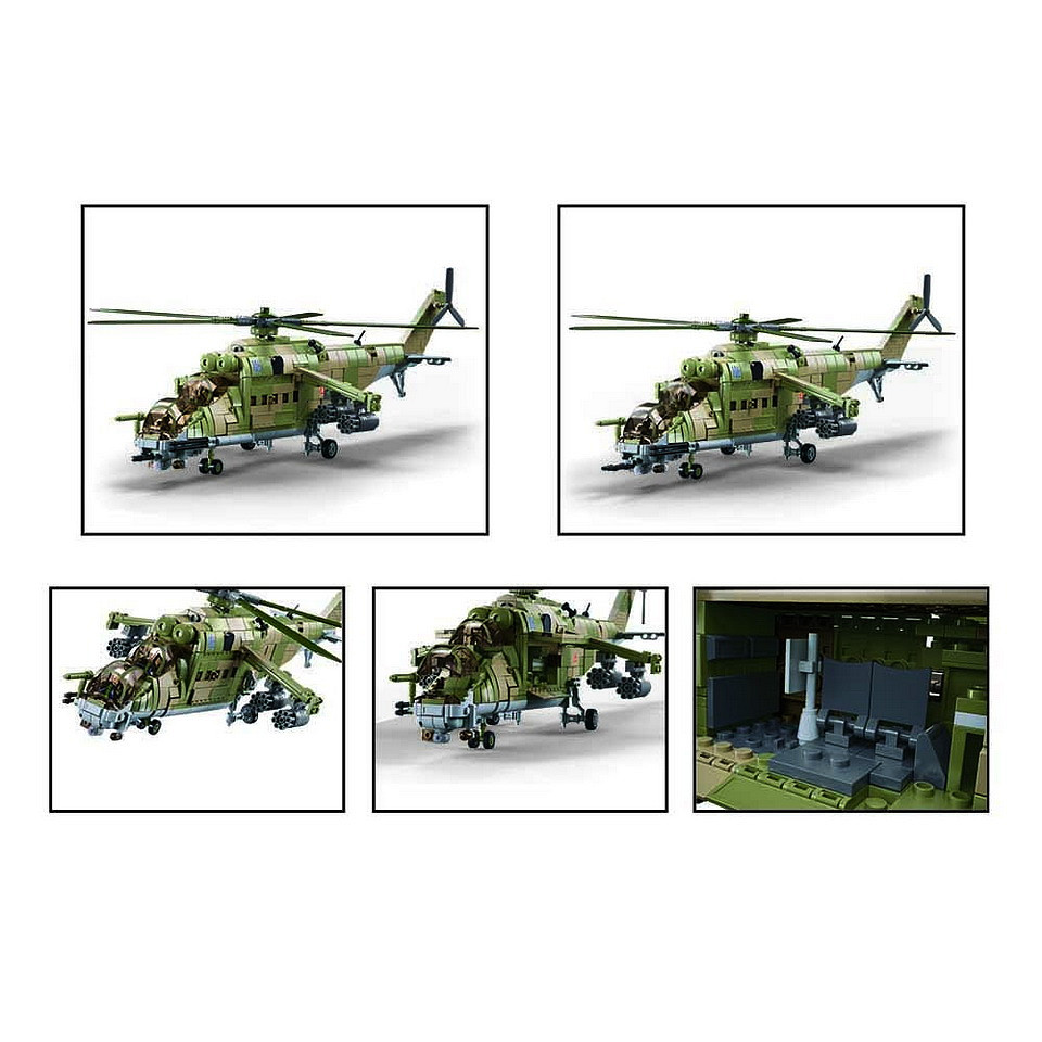 Sluban Sluban MI-24S Gunship M38-B1137 #16072 - Afbeelding 3