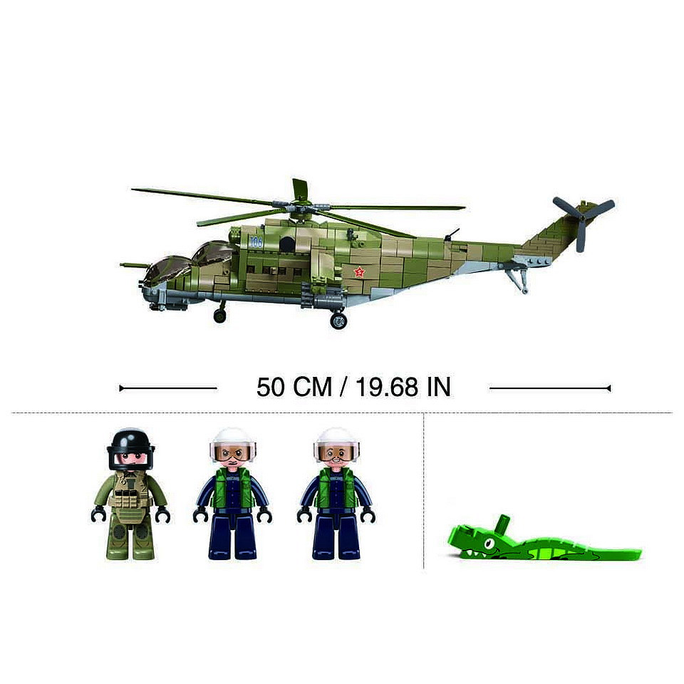 Sluban Sluban MI-24S Gunship M38-B1137 #16072 - Afbeelding 4