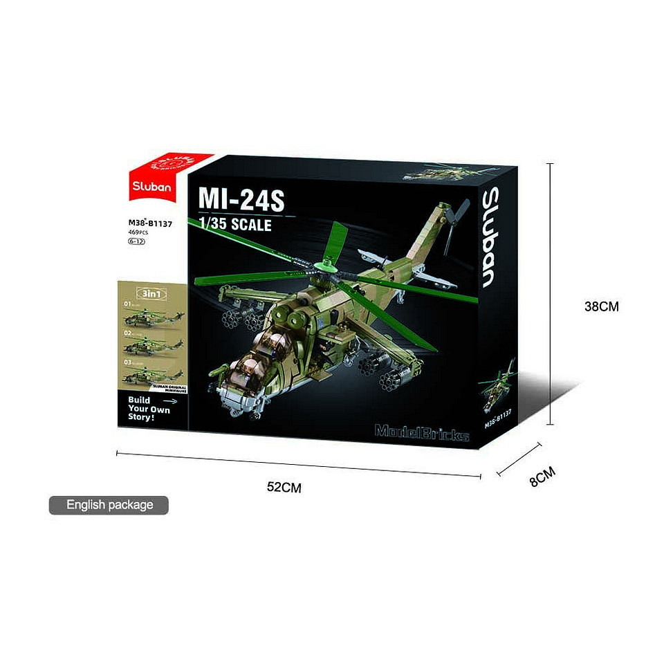 Sluban Sluban MI-24S Gunship M38-B1137 #16072 - Afbeelding 7