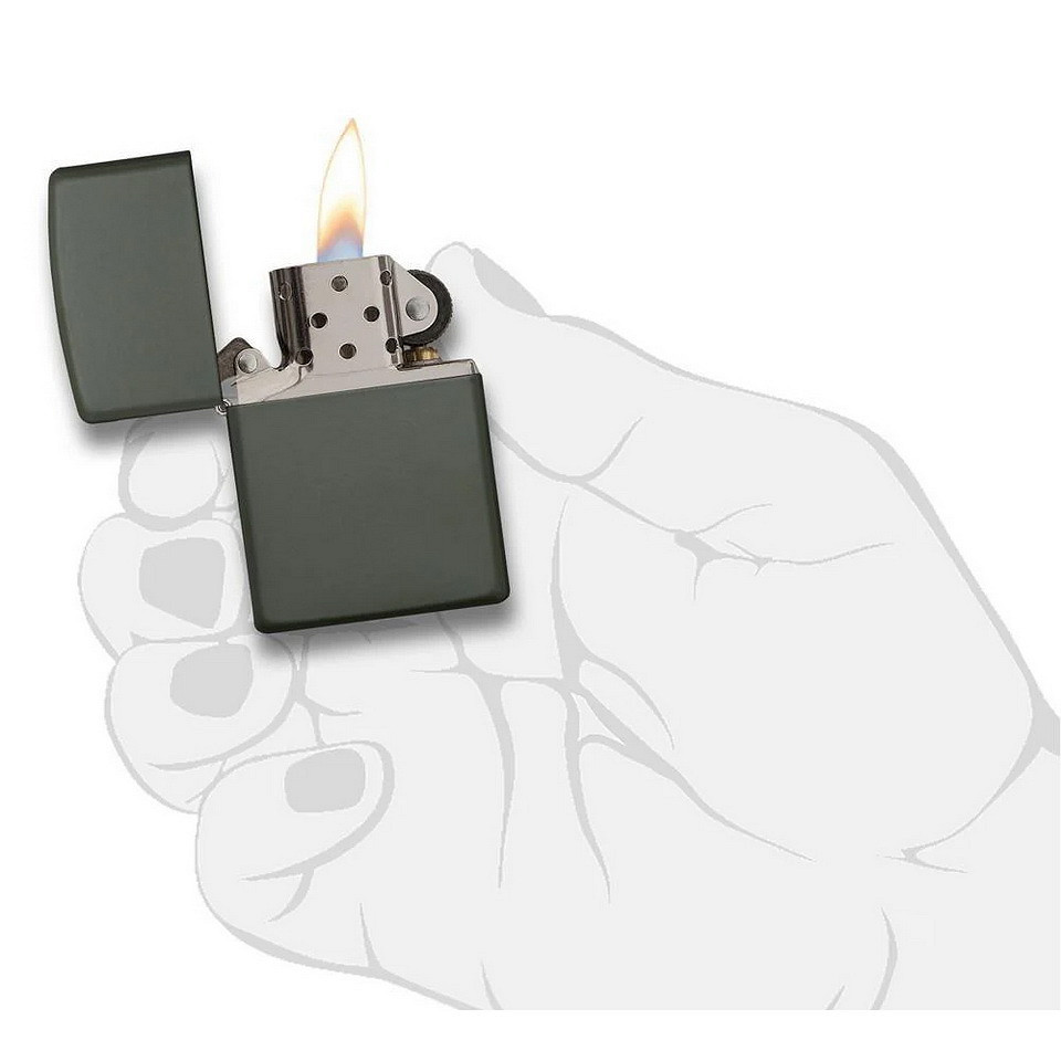 Zippo mat groen - Afbeelding 4
