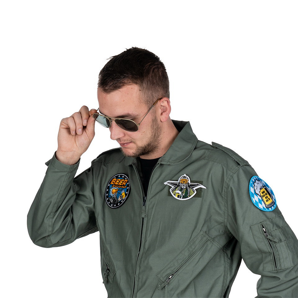 Fostex Garments Embleem stof Thirsty pilot met klittenband #13011 - Afbeelding 2