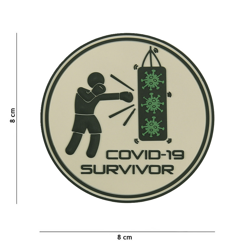 101 INC Embleem 3D PVC Covid-19 survivor #6102 - Afbeelding 3
