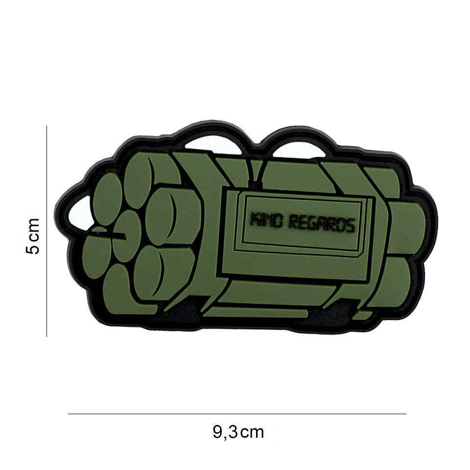 Embleem 3D PVC Kind regards groen #8133 - Afbeelding 2