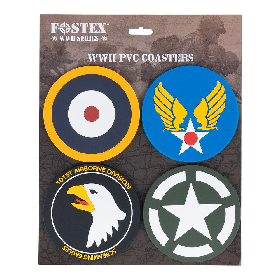 Fostex WWII Series Set PVC WWII onderzetters 4 stuks - Afbeelding 3