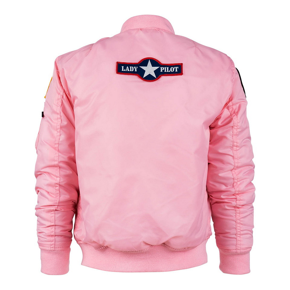 Fostex Garments Kinder MA-1 flight jacket roze - Afbeelding 2
