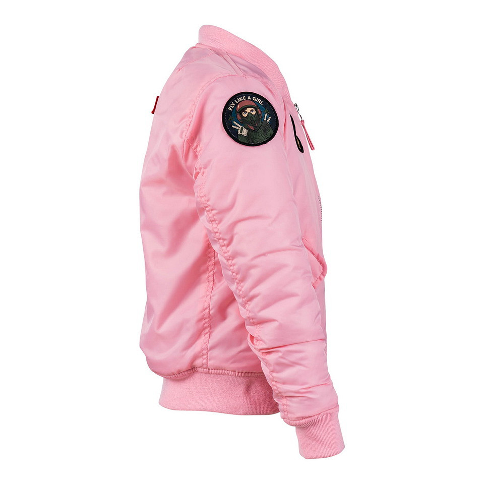 Fostex Garments Kinder MA-1 flight jacket roze - Afbeelding 3