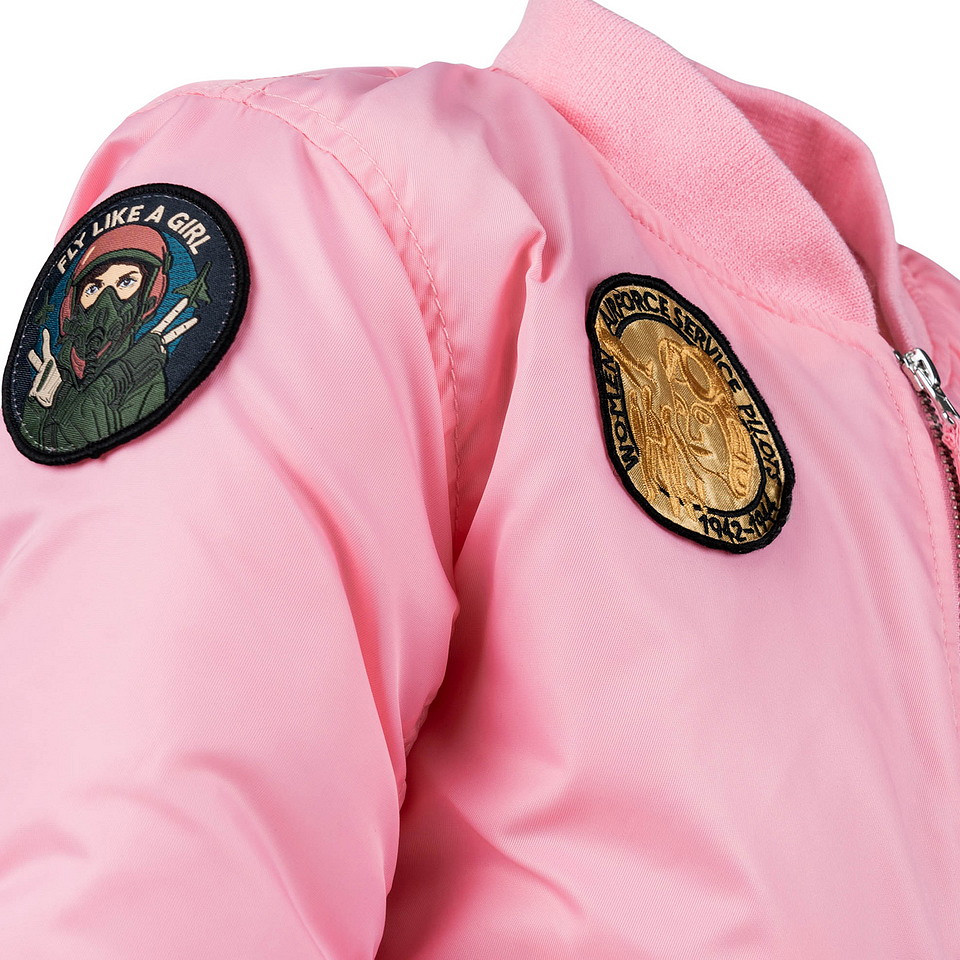 Fostex Garments Kinder MA-1 flight jacket roze - Afbeelding 4