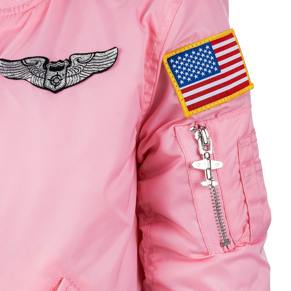 Fostex Garments Kinder MA-1 flight jacket roze - Afbeelding 5