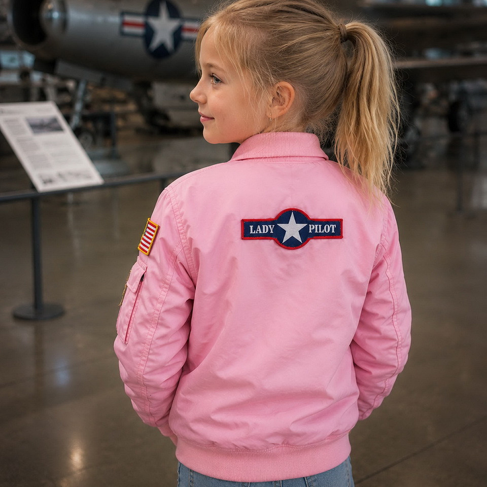 Fostex Garments Kinder MA-1 flight jacket roze - Afbeelding 7