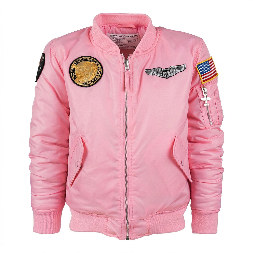 Fostex Garments Kinder MA-1 flight jacket roze - Afbeelding 8