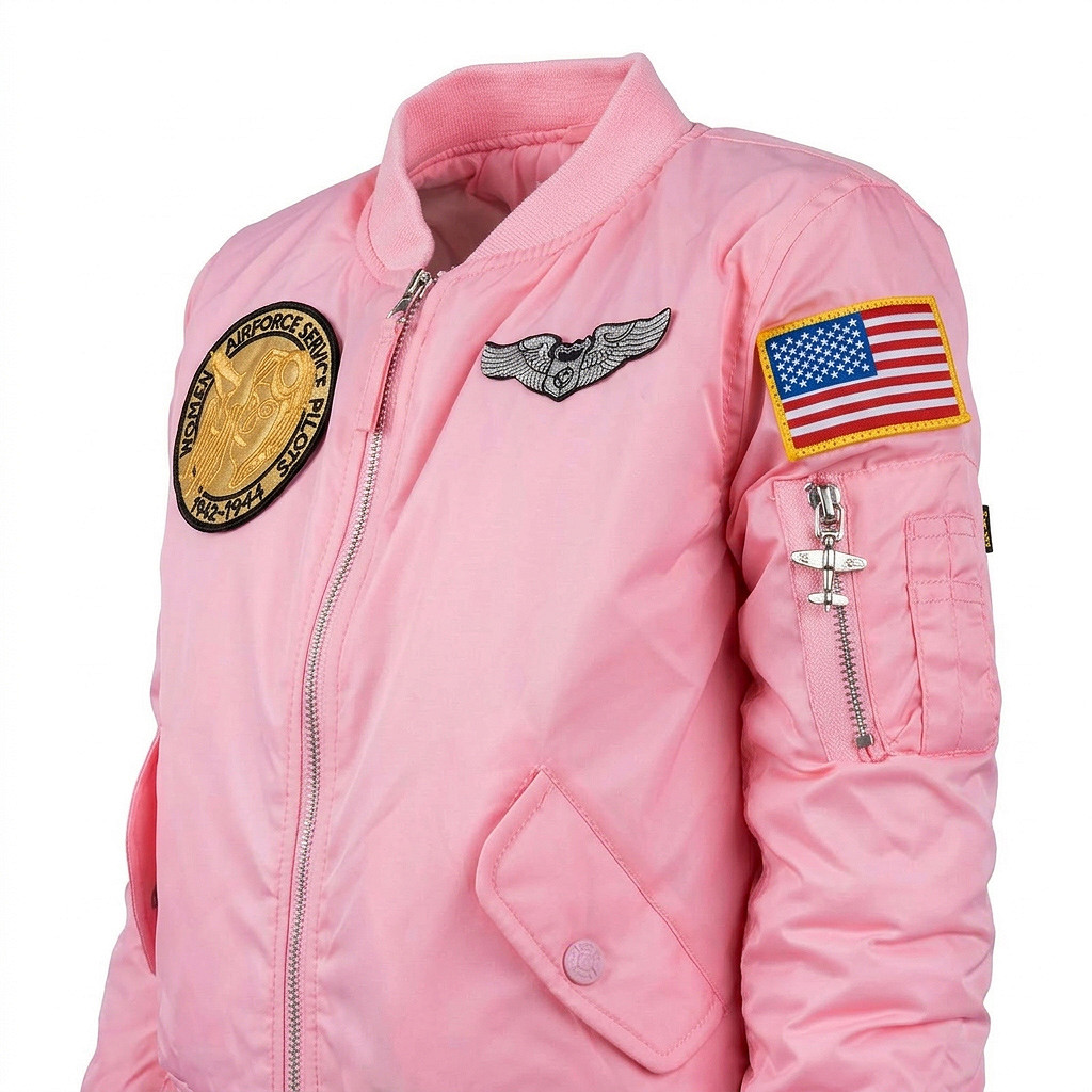 Fostex Garments Kinder MA-1 flight jacket roze - Afbeelding 9