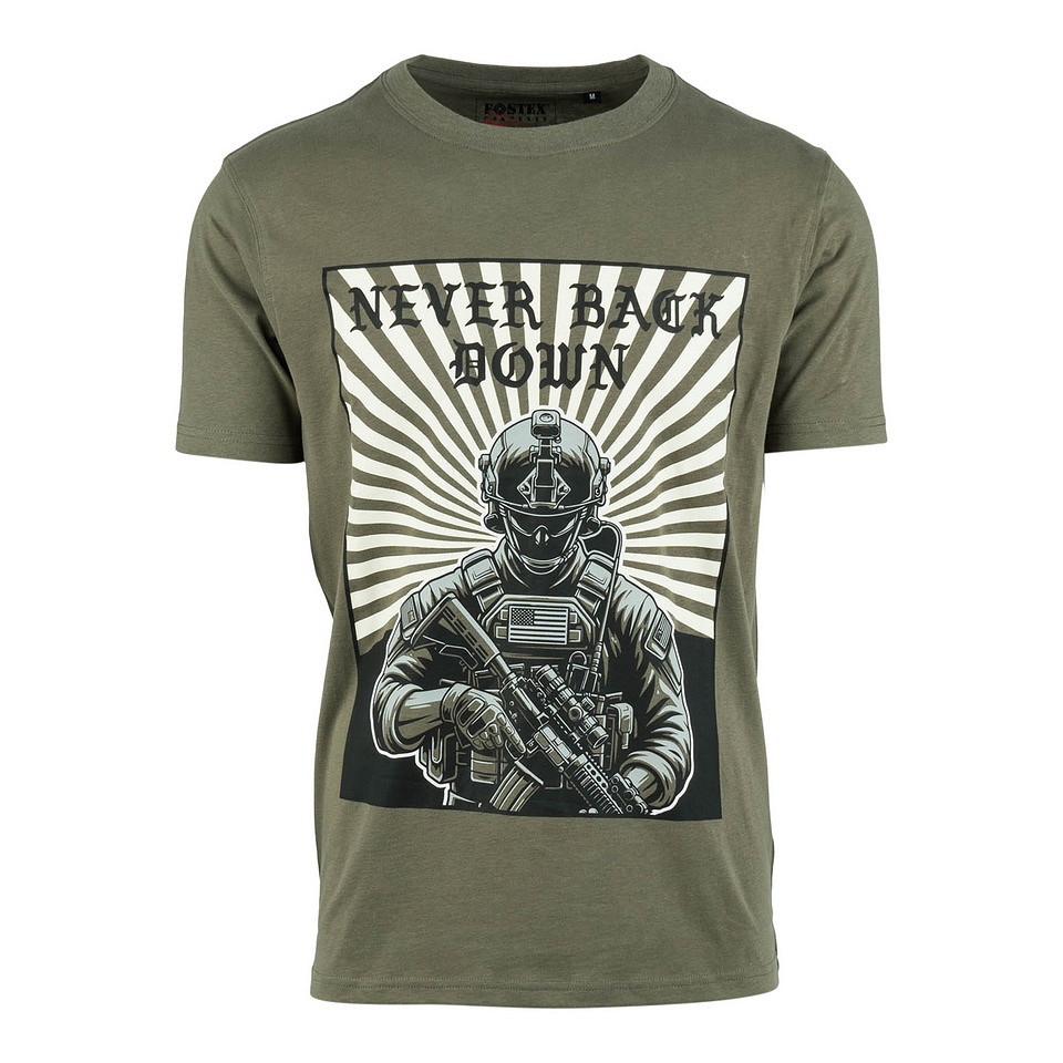 T-shirt Never Back Down