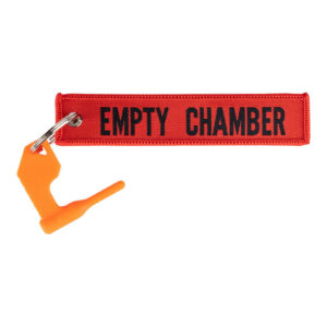Sleutelhanger Empty chamber met plug rood #1