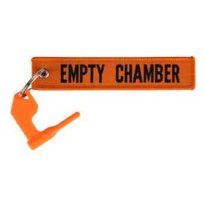 Sleutelhanger Empty chamber met plug oranje #173