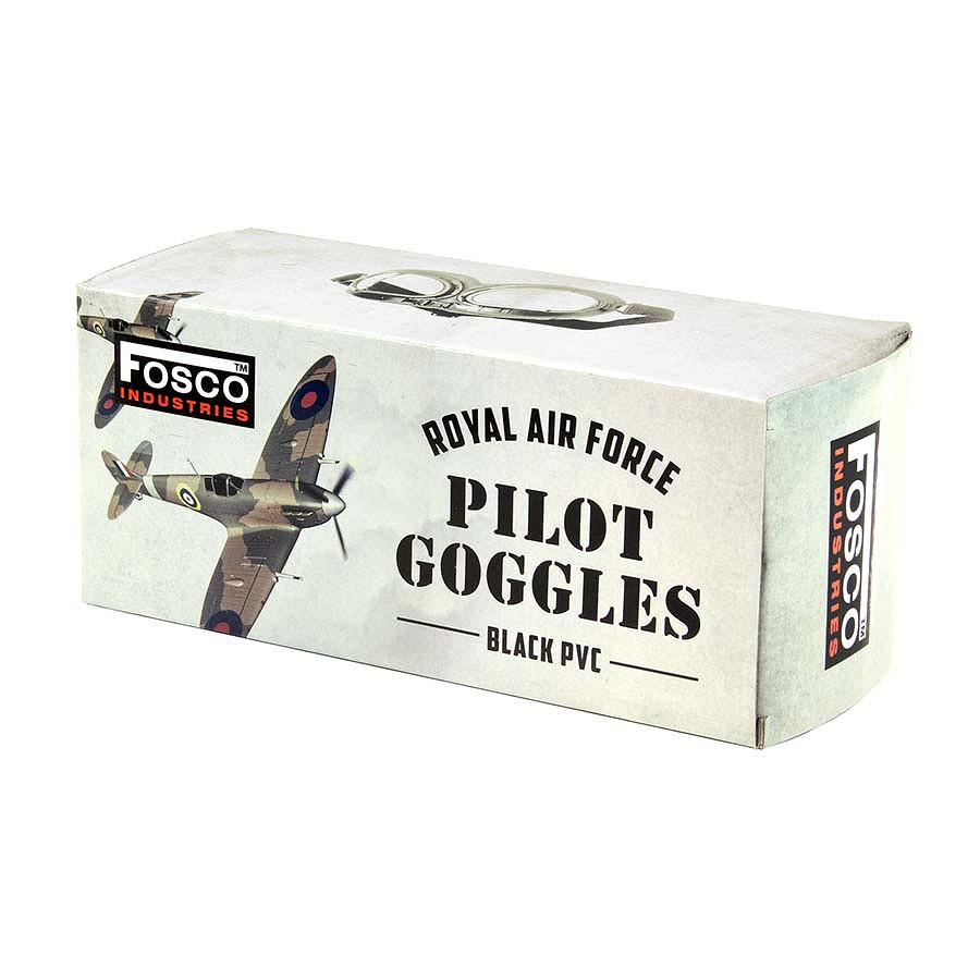 Fosco Industries Motorbril zwart RAF - Afbeelding 3