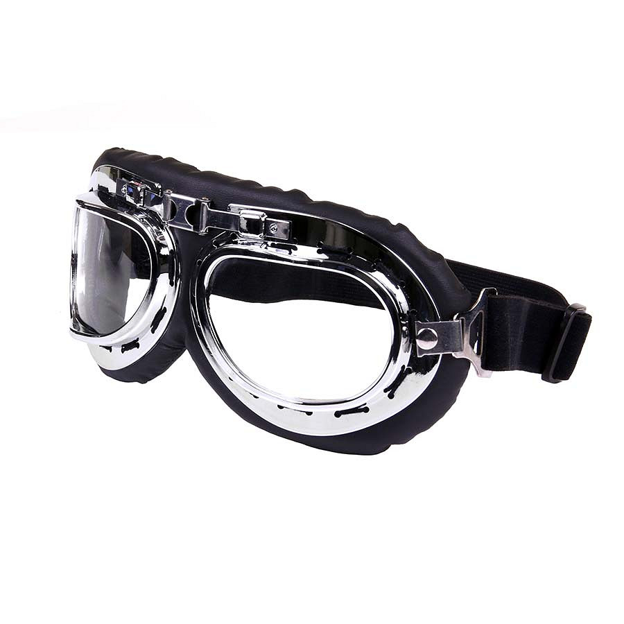 Fosco Industries Motorbril chroom RAF - Afbeelding 2