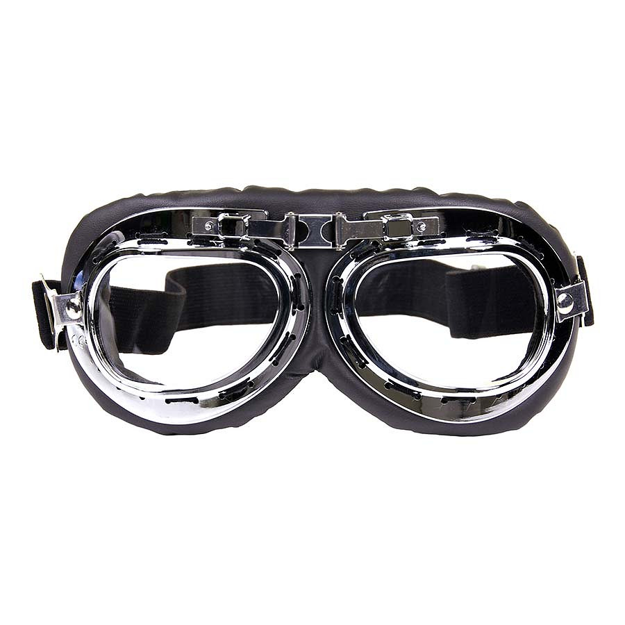 Fosco Industries Motorbril chroom RAF - Afbeelding 3