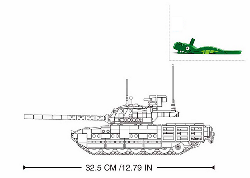 Sluban Sluban Army RC gevechts tank M38-B0850 #17004 - Afbeelding 4