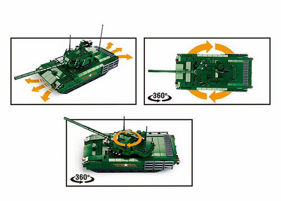 Sluban Sluban Army RC gevechts tank M38-B0850 #17004 - Afbeelding 3