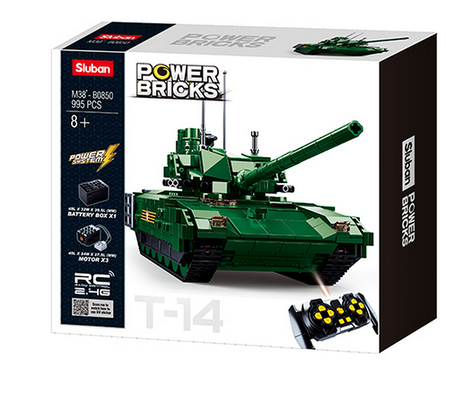 Sluban Sluban Army RC gevechts tank M38-B0850 #17004 - Afbeelding 5