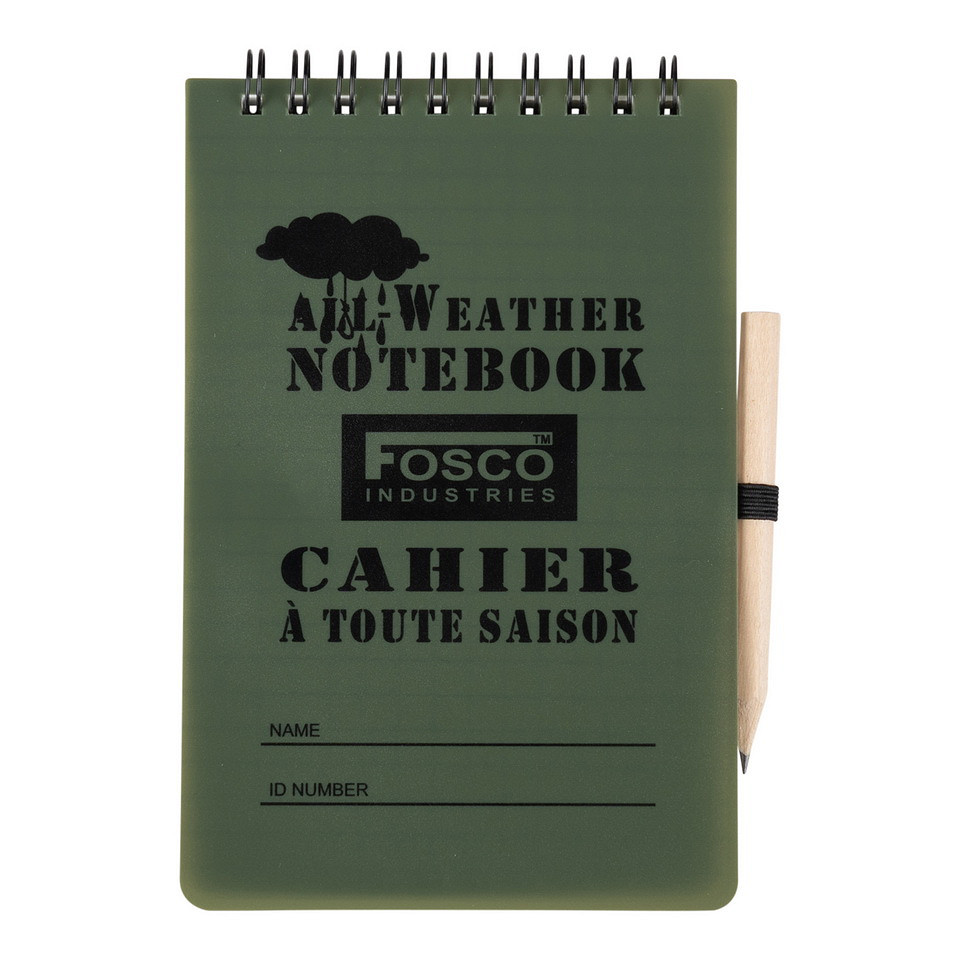 Notitieblok all weather groot met potlood Notitieblok all weather groot met potlood