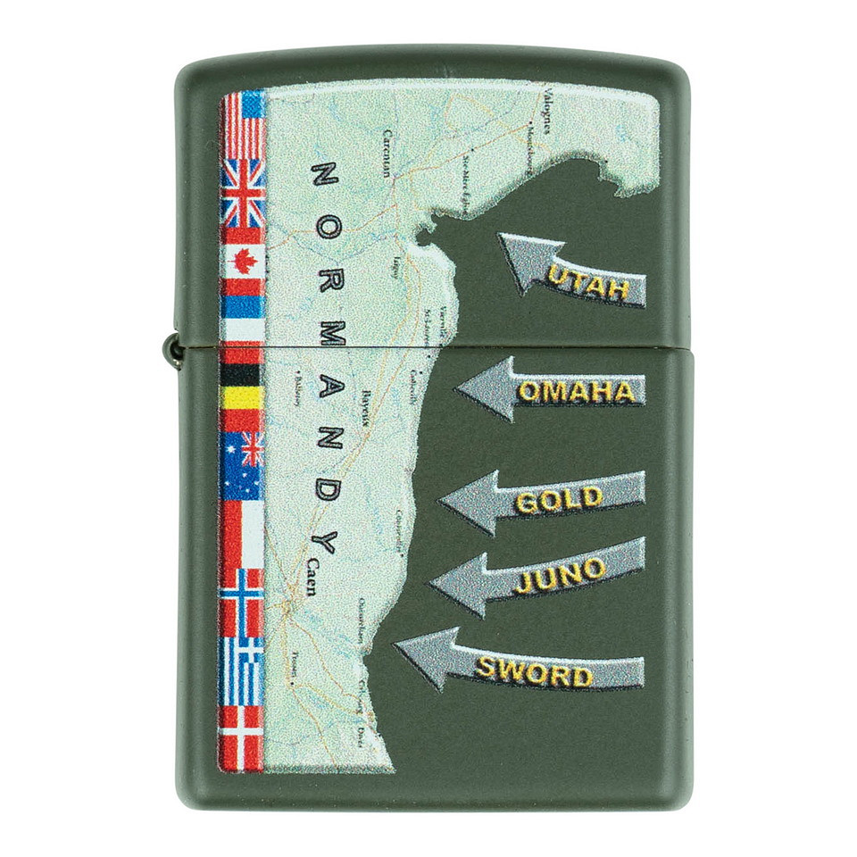Zippo D-Day Military Map Normandy Zippo D-Day Military Map Normandy
