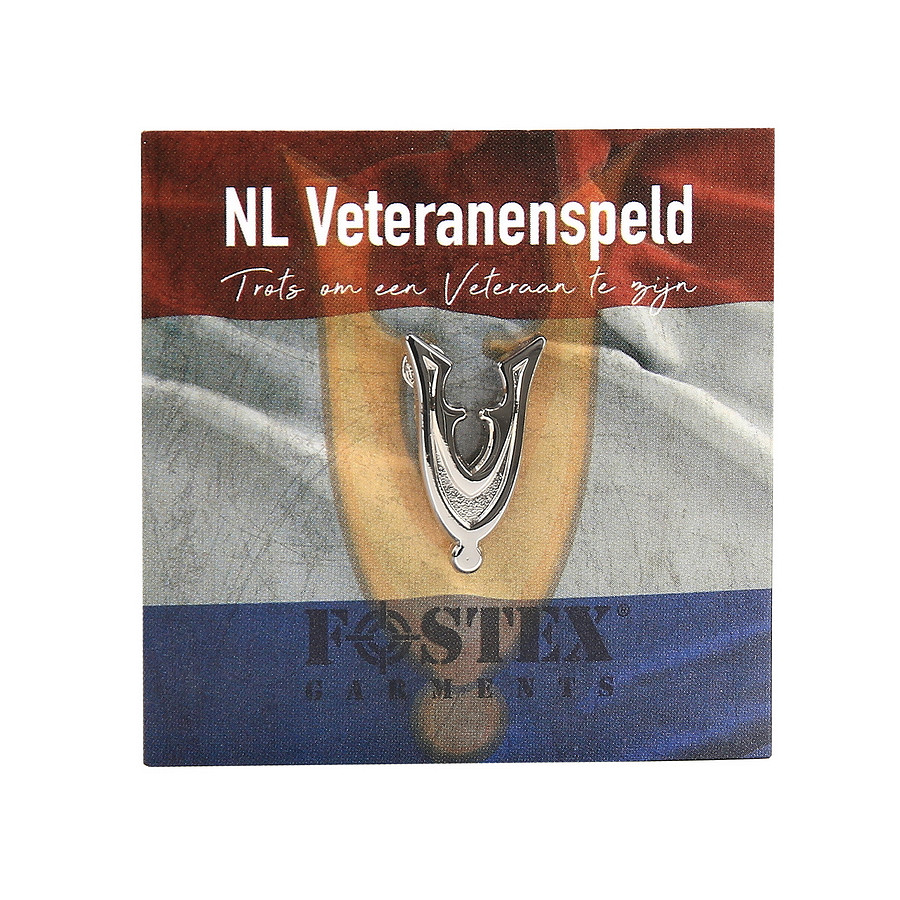 Embleem metaal Veteranen pin zilver #6094