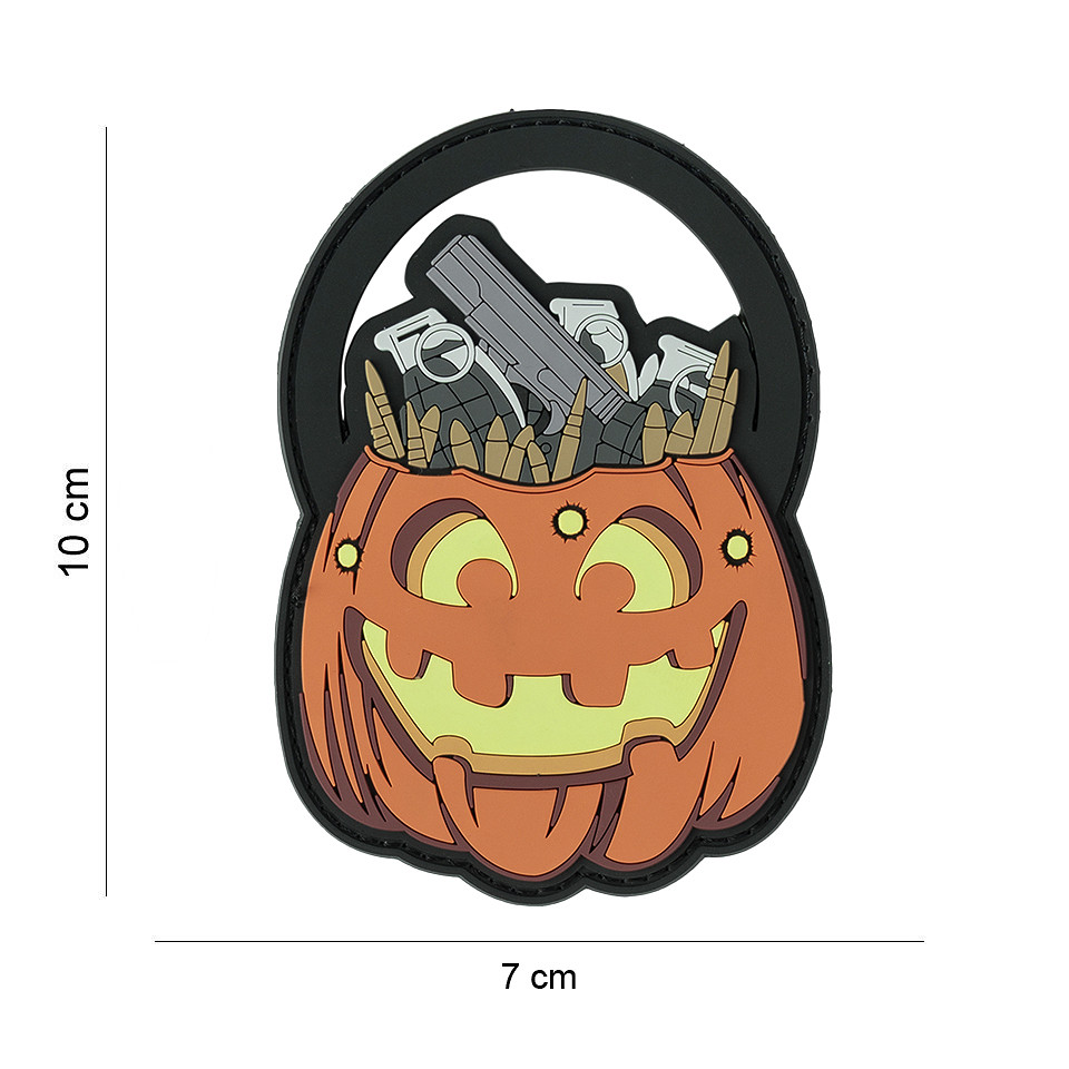 Embleem 3D PVC Trick or Treat #14084 Embleem 3D PVC Trick or Treat #14084