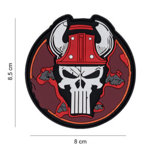 Embleem 3D PVC Punish skull bull #6117