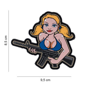 Embleem 3D PVC Tactical girl blonde hair #6118