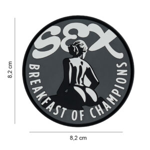 Embleem 3D PVC Sex-breakfast of champions #14065