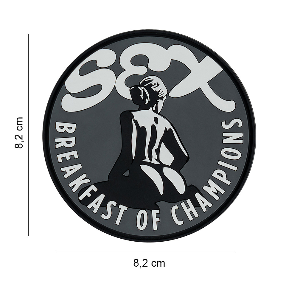 Embleem 3D PVC Sex-breakfast of champions #14065