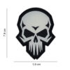 Embleem 3D PVC Psycho skull glow in the dark #10027 Embleem 3D PVC Psycho skull glow in the dark #10027