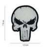 Embleem 3D PVC Punish skull glow in the dark #12014 Embleem 3D PVC Punish skull glow in the dark #12014