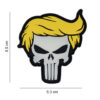 Embleem 3D PVC Punish skull yellow hair glow in dark#13061