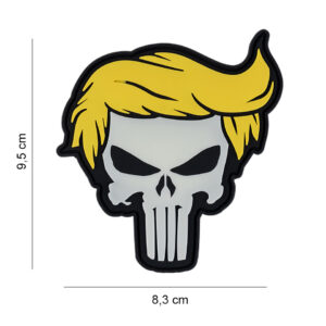 Embleem 3D PVC Punish skull yellow hair glow in dark#13061