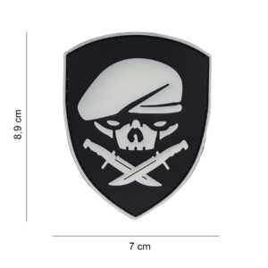 Embleem 3D PVC US Special forces skull ranger glow #20039