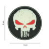 Embleem 3D PVC Punisher red eyes glow in the dark #8001