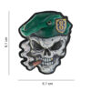 Embleem 3D UV Skull green beret #8037