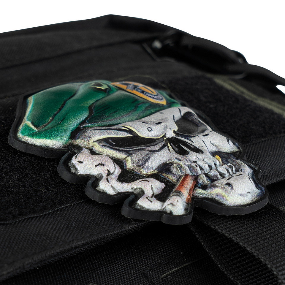 101 INC Embleem 3D UV Skull green beret #8037 - Afbeelding 2