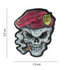 Embleem 3D UV Skull red beret #8042 Embleem 3D UV Skull red beret #8042