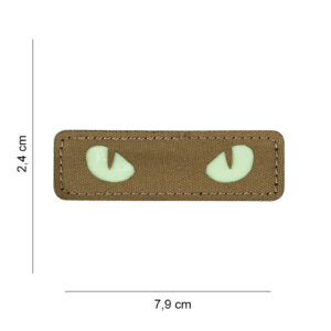 Laser Cut Embleem stof Cat Eyes coyote glow in the dark#5053
