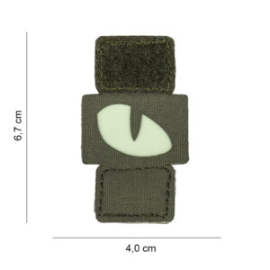 Laser Cut Embleem stof Cat Eyes molle groen glow #3109