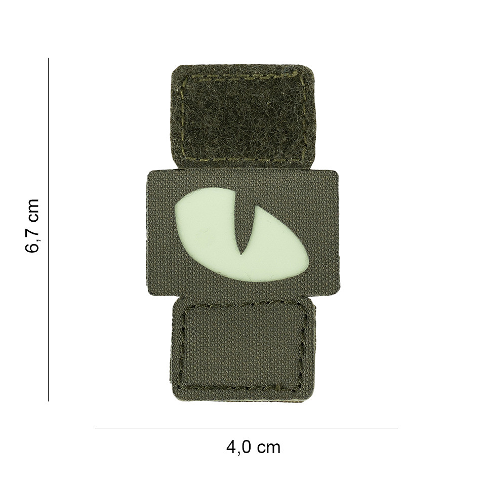 Laser Cut Embleem stof Cat Eyes molle groen glow #3109