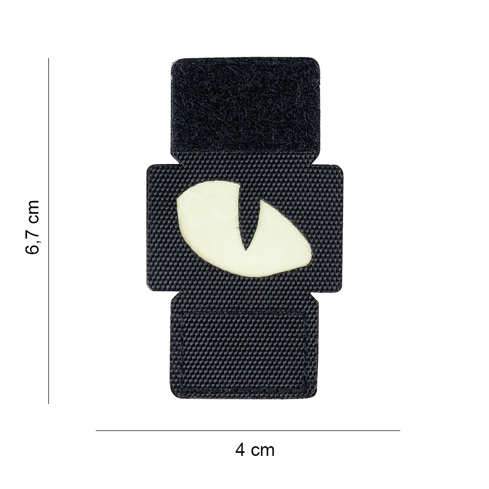 Laser Cut Embleem stof Cat Eyes molle zwart glow #3131 - Afbeelding 2